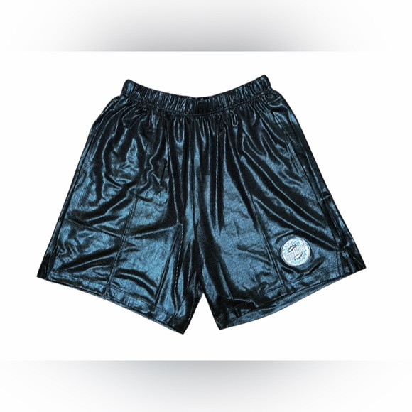 NEW Savage X Fenty Chain Reaction Metallic Black Basketball Shorts Streetwear S - Picture 6 of 14